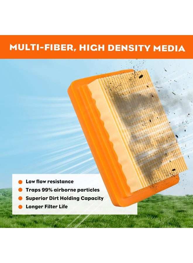 HIPA (Pack of 2 Air Filter/Cleaner for STIHL FS120 FS200 FS250 FS300 FS350 FS400 FS450 String Trimmer Brush Cutter (Size: 3-7/16" x 2-3/4" x 1") # 4134 141 0300 - Image 4
