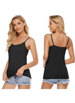 BQTQ 5 Pcs Women's Camisole Tank Top Undershirt Spaghetti Strap Under Shirts, L Black - pzsku/ZB373A322379535084552Z/45/_/1740118579/1f590873-11f8-42cb-a6ea-8eff033bda8e