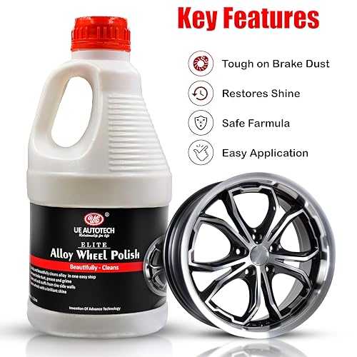 UE Elite Alloy Wheel Cleaner Renews Shine Sparkle Metals Removing Surface Rust Stains Oxidation Water Spots Corrosion Tarnish 1 Liter - Image 4