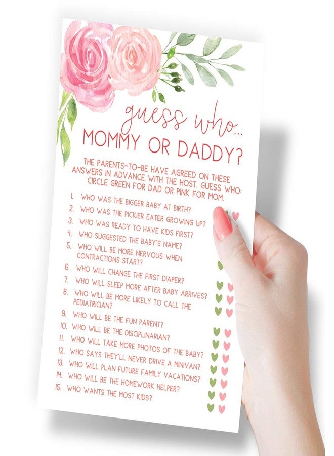 Printed Party Baby Shower Games for Girl - 5 Games & Activities, Baby in Bloom Floral Theme, 50 Guests - Image 5
