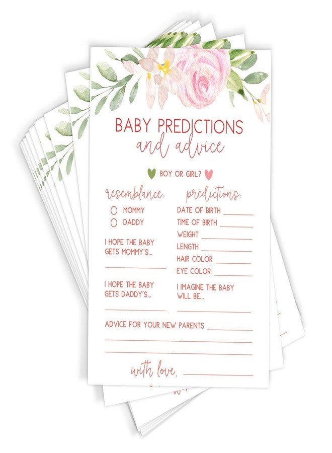 Printed Party Baby Shower Games for Girl - 5 Games & Activities, Baby in Bloom Floral Theme, 50 Guests - Image 2
