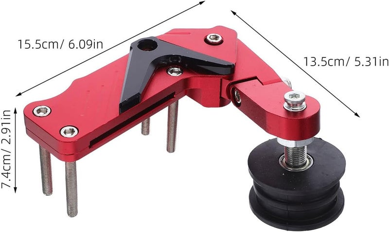 PRETYZOOM Universal Aluminum Motorcycle Chain Tensioner and Chain Adjuster with Red 1500 Adjustable Guide for Motocross Atv and Pit Bike Use - Image 2