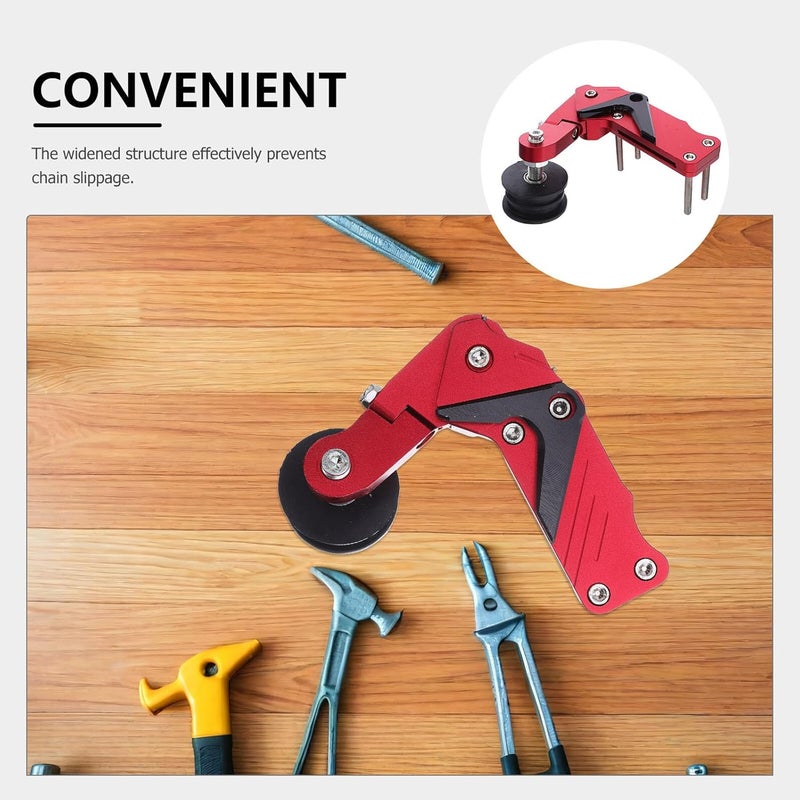 PRETYZOOM Universal Aluminum Motorcycle Chain Tensioner and Chain Adjuster with Red 1500 Adjustable Guide for Motocross Atv and Pit Bike Use - Image 3