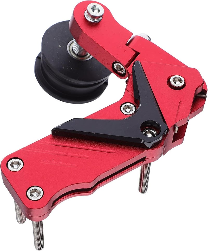 PRETYZOOM Universal Aluminum Motorcycle Chain Tensioner and Chain Adjuster with Red 1500 Adjustable Guide for Motocross Atv and Pit Bike Use - Image 1