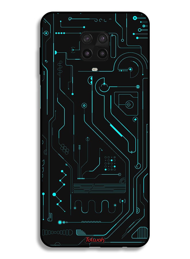 Tolwak Xiaomi Redmi Note 9S Protective Case Cover Digital Art Circuits Minimalism Multiple Display - Image 2