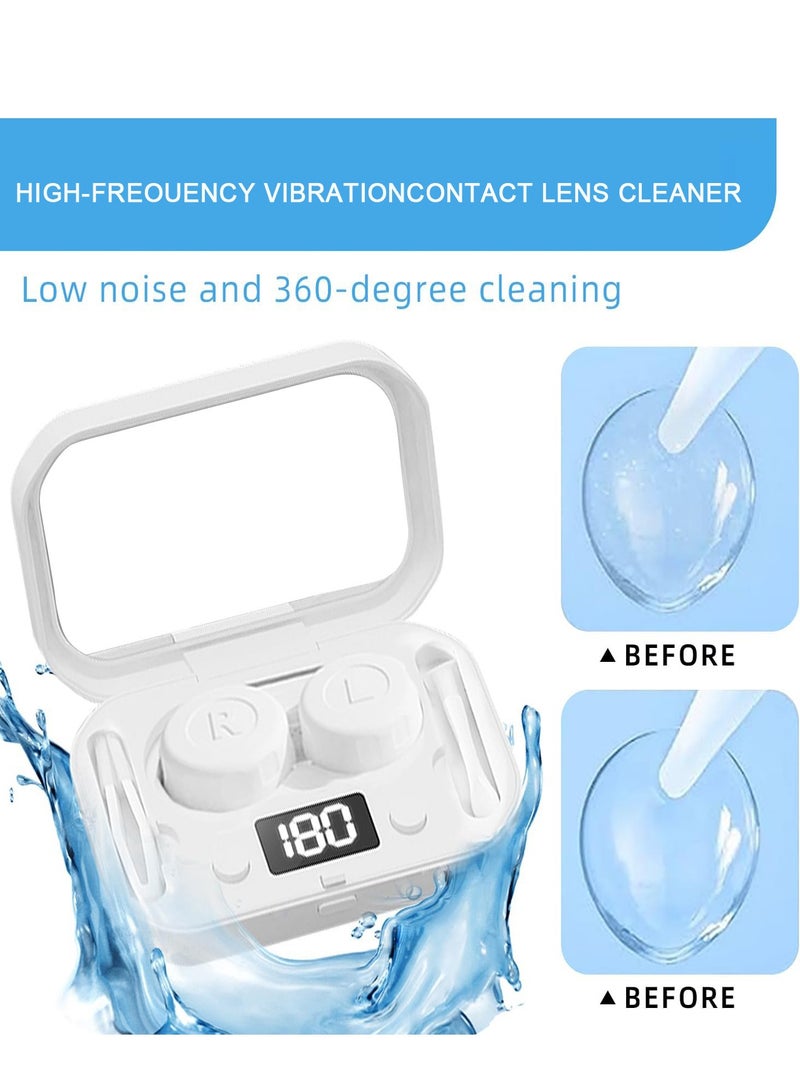 Contact lens case ultrasonic cleaning portable automatic rechargeable cleaning device storage beauty lens case - Image 3