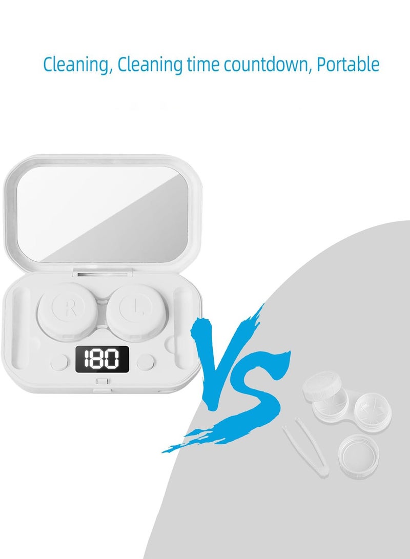 Contact lens case ultrasonic cleaning portable automatic rechargeable cleaning device storage beauty lens case - Image 5