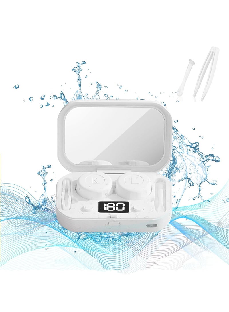 Contact lens case ultrasonic cleaning portable automatic rechargeable cleaning device storage beauty lens case - Image 1