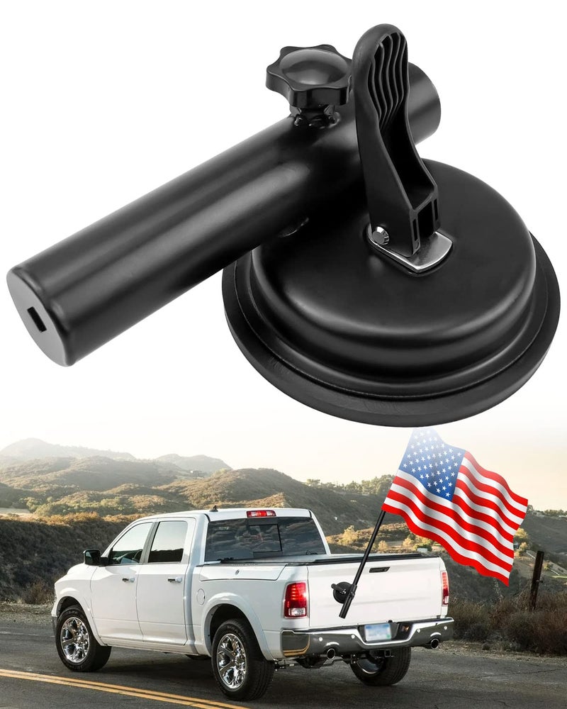 Suction Cup Flag Pole Holder Universal Flag Pole MultiFunction Mounting Bracket Fit for RV Truck Car SUV ATV Jeep Wrangler and House Wall