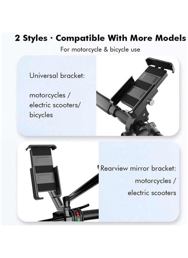 حامل هاتف للدراجة، حامل هاتف للدراجات النارية، حامل قابل للتعديل مع دوران 360 درجة لمشبك مقود الدراجة النارية/الدراجة وحامل مرآة الرؤية الخلفية يناسب الهواتف الذكية مقاس 4.5-6.8 بوصة - pzsku/ZB373DAB1F65DD5B60297Z/45/_/1718098690/cdad3b50-3965-4b26-bde2-5cad4b0a4b7e