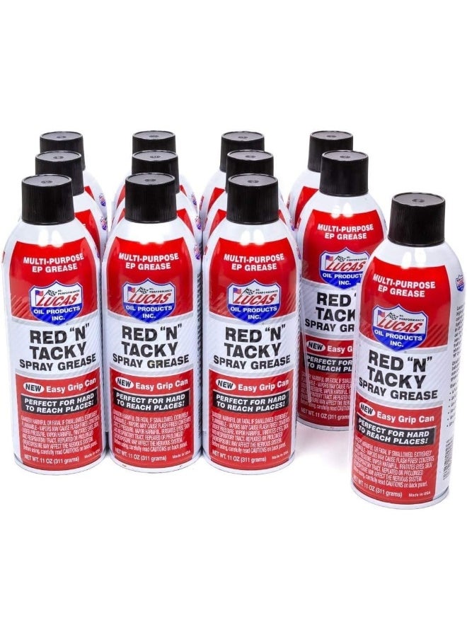 LUCAS OIL بخاخ الشحوم Lucasoil Red n Take LUC11025، 11 أونصة، مقاس واحد  - Image 3