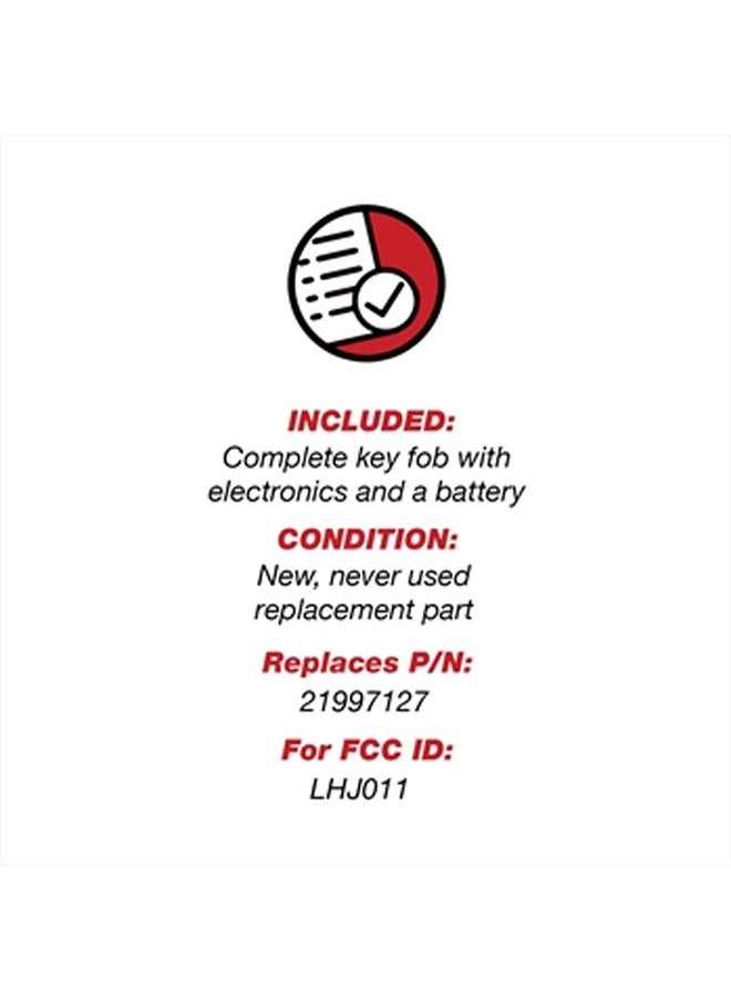 KeylessOption - Keyless Entry Remote Control Car Key Fob Replacement for LHJ011 (Pack of 2) - Image 1