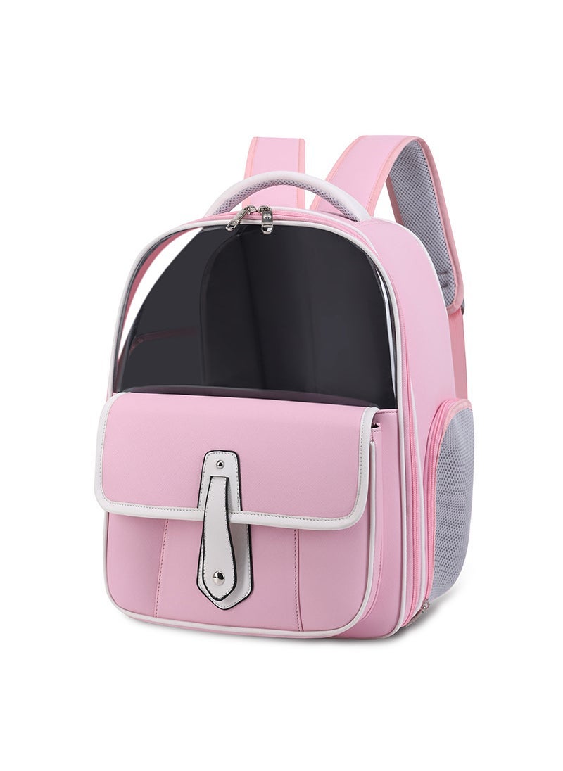 Generic Portable Breathable Cat Carrier Backpack Pink (special LI)