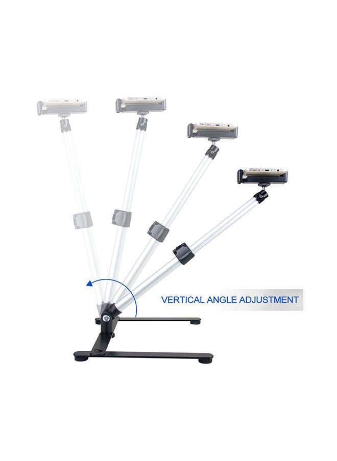 Photography Adjustable Monopod With Table Stand Mount Silver/Black - Image 2