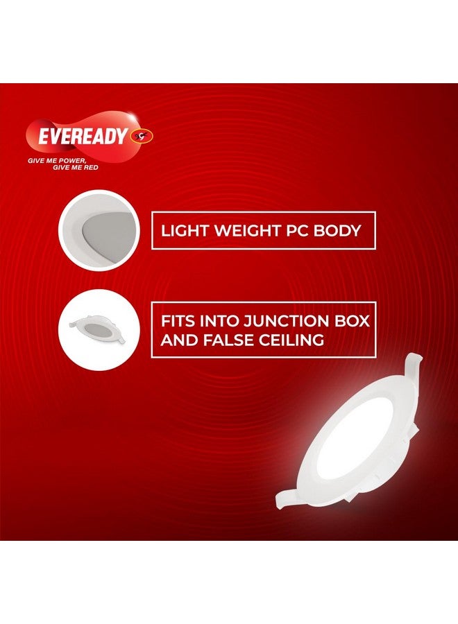 Eveready Eveready LED 5W Mini Downlight | Cutout 3inches | High Surge Protection Upto 4KV | Fits into Junction Box | Light Weight PC Body | Pack of 6 - Image 3
