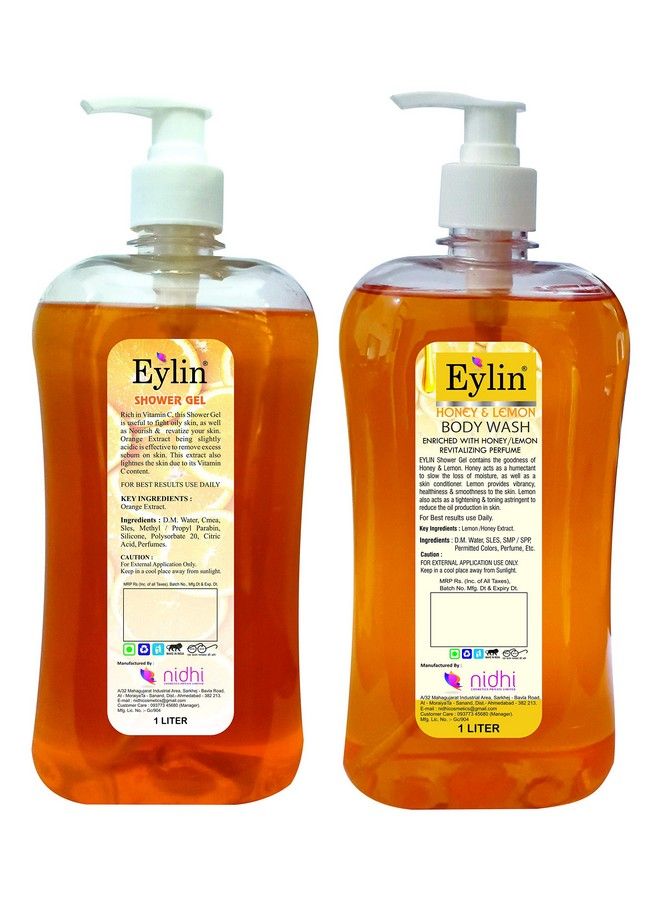 Eylin Soft Care Body Wash Containing Honeylemon Extracts & Orange Extracts. Total 2 Liters - Image 3