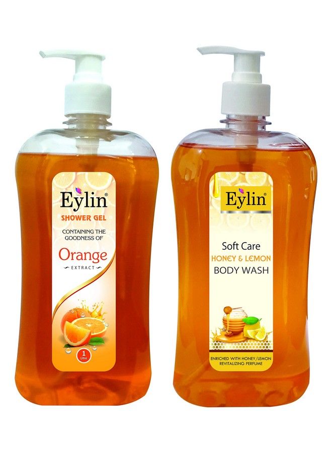 Eylin Soft Care Body Wash Containing Honeylemon Extracts & Orange Extracts. Total 2 Liters - Image 1