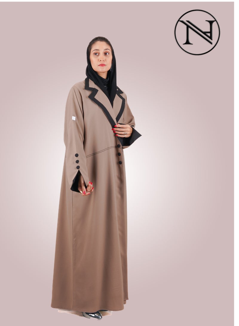 عباية بني مع اسود  - Image 2