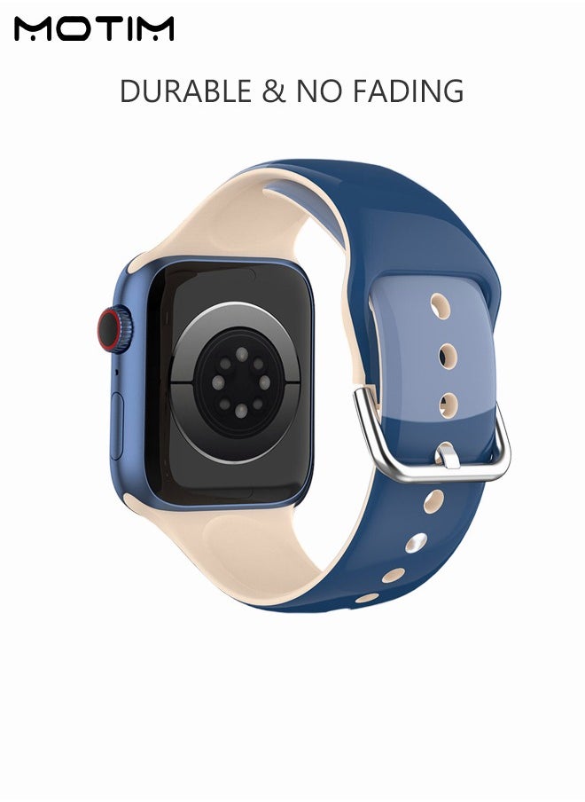 Motim - Sport Bands Compatible with Apple Watch Band 42mm 44mm 45mm 49mm Waterproof Soft Silicone Replacement Strap Accessories for iWatch Ultra SE Series 10/9/8/7/6/5/4/3/2/1 - Image 1