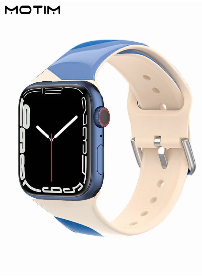 Motim - Sport Bands Compatible with Apple Watch Band 42mm 44mm 45mm 49mm Waterproof Soft Silicone Replacement Strap Accessories for iWatch Ultra SE Series 10/9/8/7/6/5/4/3/2/1 - Image 1