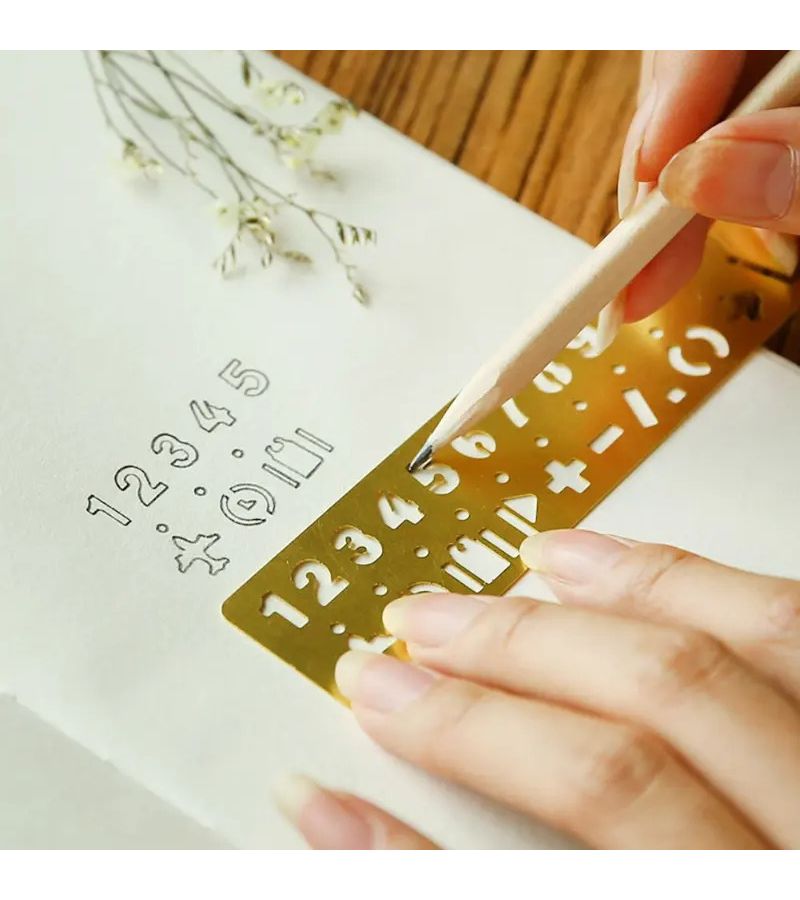 مسطرة مستقيمة 2 قطعة مع حروف أبجدية وأرقام عربية - Image 4