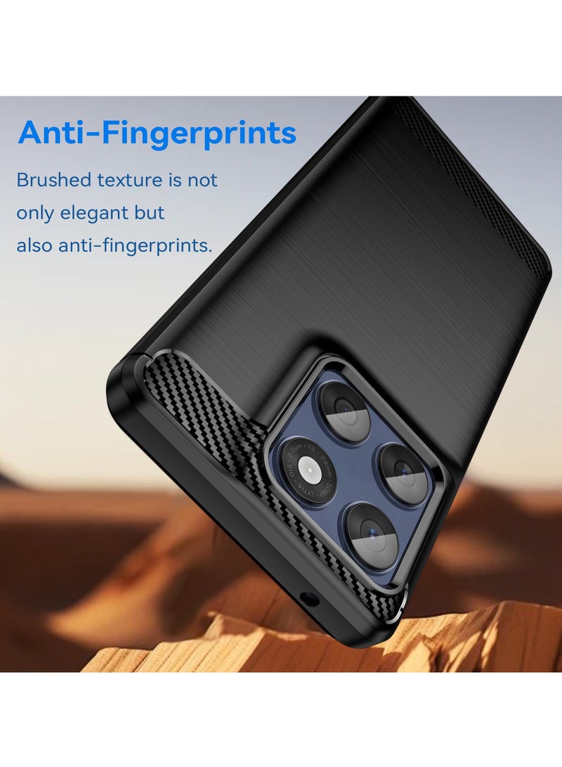 for Motorola Edge 50 5G Case Cover, High Quality Slim and Lightweight Brushed Comfortable TPU Soft Feel Cell Phone Protective Case for Motorola Edge 50 5G, Black - Image 3