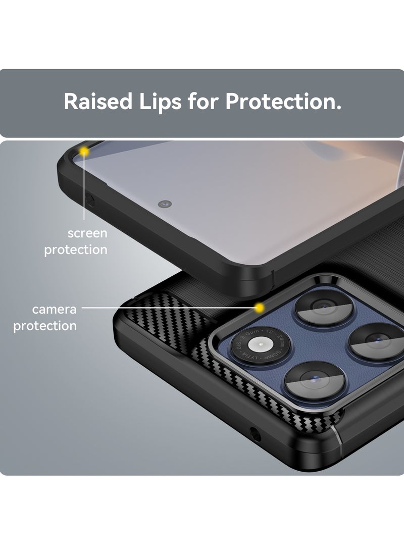 for Motorola Edge 50 5G Case Cover, High Quality Slim and Lightweight Brushed Comfortable TPU Soft Feel Cell Phone Protective Case for Motorola Edge 50 5G, Black - Image 5