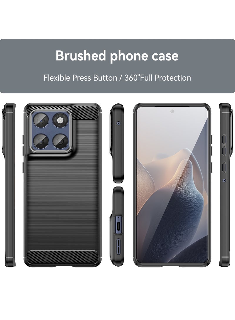 for Motorola Edge 50 5G Case Cover, High Quality Slim and Lightweight Brushed Comfortable TPU Soft Feel Cell Phone Protective Case for Motorola Edge 50 5G, Black - Image 2