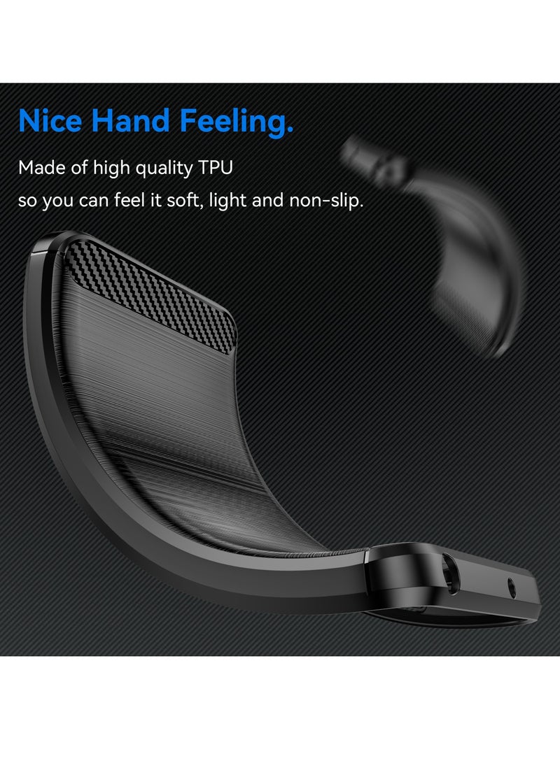 for Motorola Edge 50 5G Case Cover, High Quality Slim and Lightweight Brushed Comfortable TPU Soft Feel Cell Phone Protective Case for Motorola Edge 50 5G, Black - Image 4