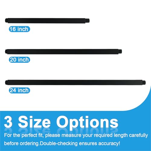 Drettyer Shower Arm with Flange 24 Inches Ceiling Mount Square Straight Extender Extension Pipe Replacement, Extra Long Shower Arm For Fixed Rain Shower Head or High Ceiling, Matte Black - Image 5