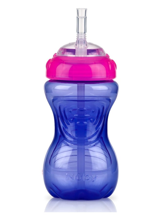 Nuby Flex Straw Cups, 3-Pack, Toddler Straw Training Cups with Flexible Straw Design, Spill Resistant Drinking Cups for Daily Hydration, Assorted - Image 1