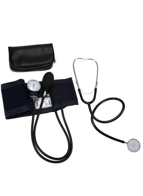 Aneroid Sphygmomanometer with Stethoscope Kit, Professional Manual Blood Pressure Monitor and Universal Adult Sized BP Cuff (10"-16“), Case Included