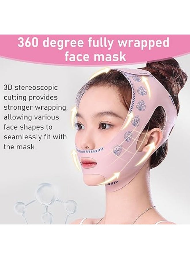 Lycra rubber V Face Mask for Face Lift  Facial Slimming Bandage for Chin  Cheek  Double Chin Reducer for Women Men  Skin Tightening Belt for Slim Lift, 1 count - Image 4