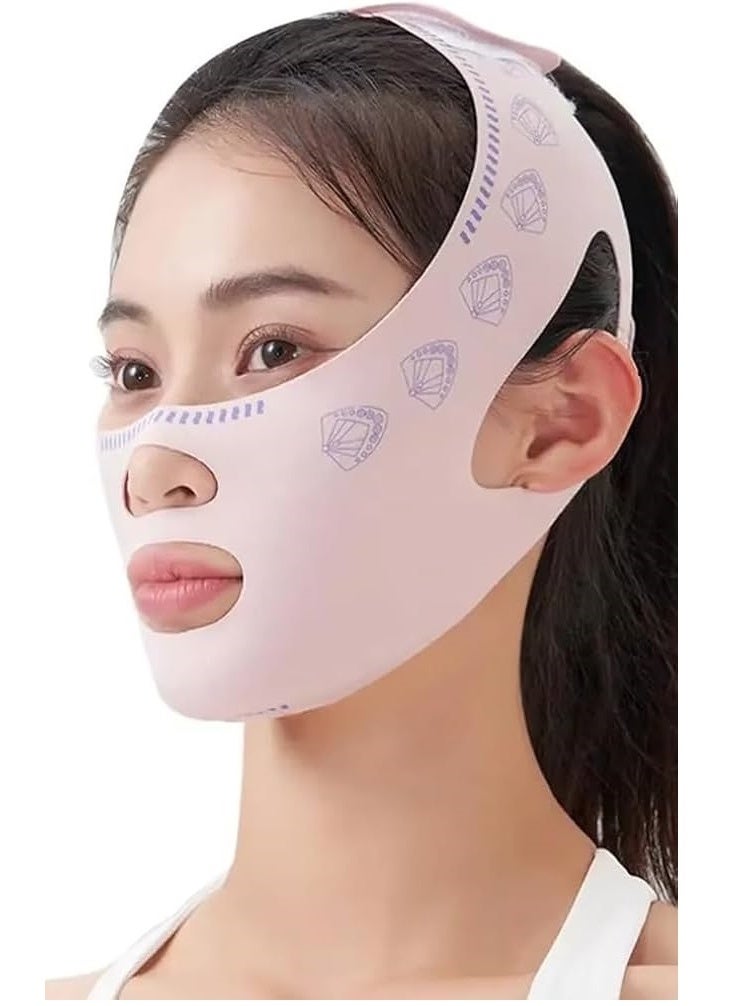 Lycra rubber V Face Mask for Face Lift  Facial Slimming Bandage for Chin  Cheek  Double Chin Reducer for Women Men  Skin Tightening Belt for Slim Lift, 1 count - Image 1