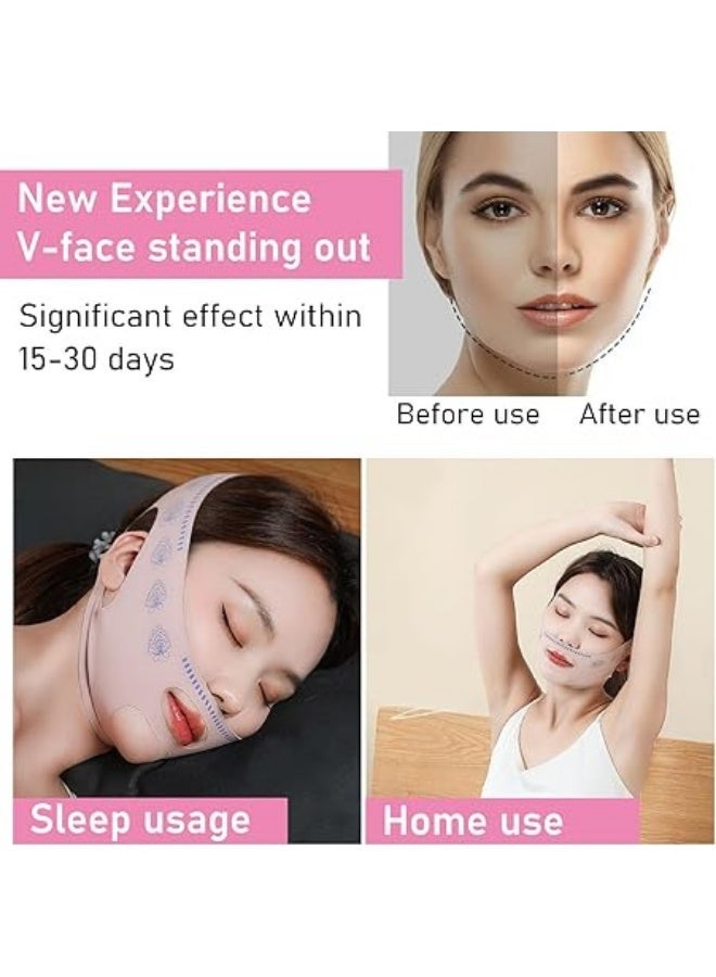 Lycra rubber V Face Mask for Face Lift  Facial Slimming Bandage for Chin  Cheek  Double Chin Reducer for Women Men  Skin Tightening Belt for Slim Lift, 1 count - Image 3
