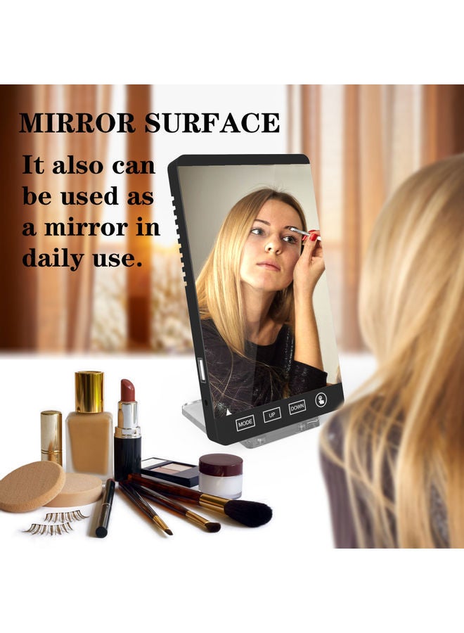 NIBEMINENT Smart Mirror LED Clock Black 5.96x2.47x3.35inch - Image 2