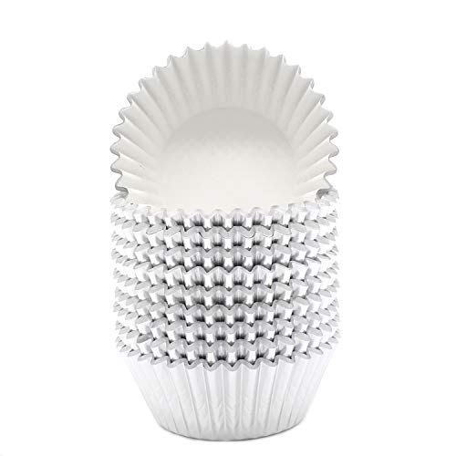 Mombake Standard Silver Foil Cupcake Liners Muffin Baking Cups for Party and More, 200-Count - Image 3