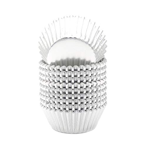 Mombake Standard Silver Foil Cupcake Liners Muffin Baking Cups for Party and More, 200-Count - Image 2
