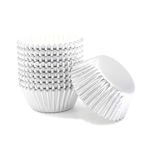 Mombake Standard Silver Foil Cupcake Liners Muffin Baking Cups for Party and More, 200-Count - Image 5
