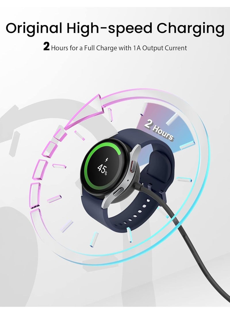 HablTech Charger for Samsung Galaxy Watch 8/7/6/6 Classic/5/5 Pro/4/4 Classic/3/Active 2/Active 1/Ultra/Fe Galaxy Watch Charger 3.3Ft USB Magnetic Wireless Charging Cable Cord - Image 3