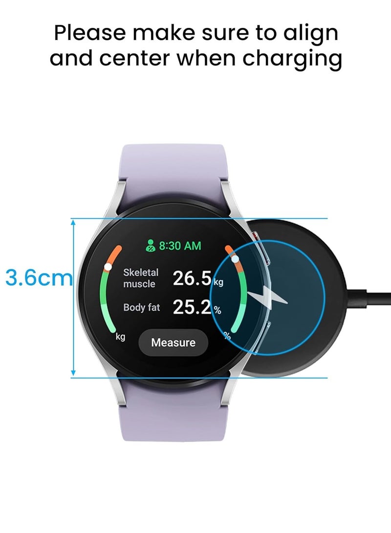 HablTech Charger for Samsung Galaxy Watch 8/7/6/6 Classic/5/5 Pro/4/4 Classic/3/Active 2/Active 1/Ultra/Fe Galaxy Watch Charger 3.3Ft USB Magnetic Wireless Charging Cable Cord - Image 5