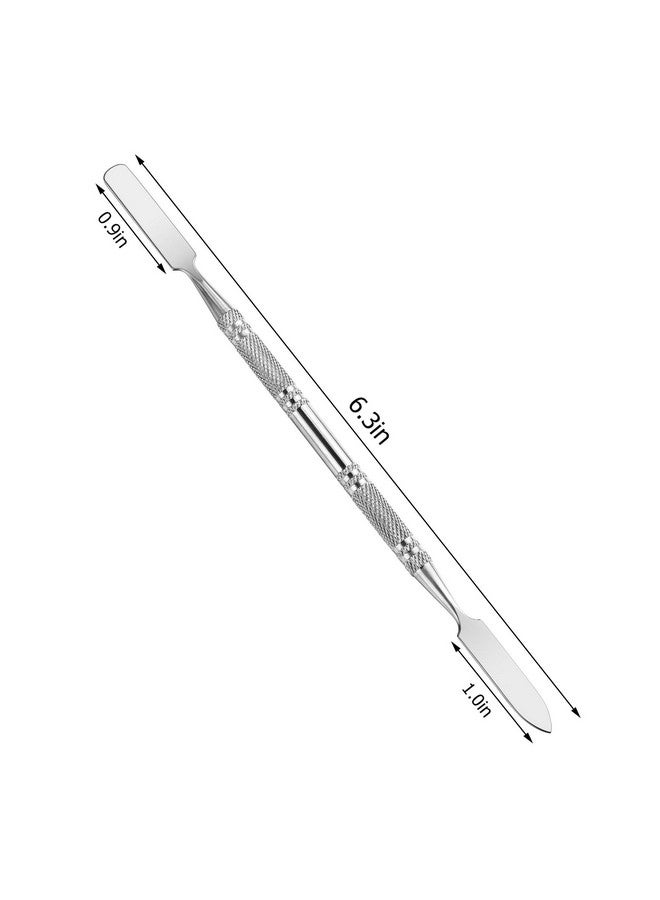 Wismee 5Pcs Makeup Spatula tool metal Set Professional Beauty Stainless Steel Cosmetics Mixer Long Metal Spatula Depotting Mixing Tool (#1+#2) - Image 4