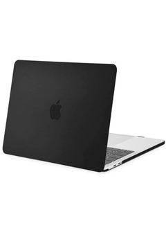 CaseBuy MacBook Air M2 Case 2023 2022 13.6 inch A2681 Clear Plastic Hard Shell Case Protector for MacBook Air M2 13.6" with Touch ID Black  - Image 1