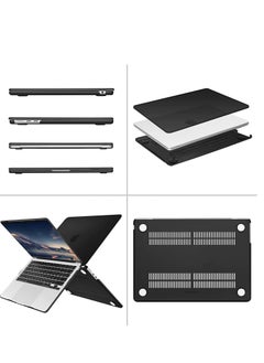 CaseBuy MacBook Air M2 Case 2023 2022 13.6 inch A2681 Clear Plastic Hard Shell Case Protector for MacBook Air M2 13.6" with Touch ID Black  - Image 3