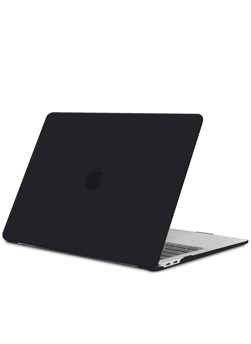 CaseBuy - MacBook Air M2 Case 2023 2022 13.6 inch A2681 Clear Plastic Hard Shell Case Protector for MacBook Air M2 13.6" with Touch ID Black - Image 1