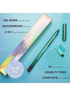 CLIONE PRIME Cliento 3D Gel Eyelinereyeliner Kit Intense Color Waterproof Smudge Proof Multipurpose 10 Colors Longlasting Eye Shadow Cruelty Free (Roasted Coffee Rose Brown)  - Image 3