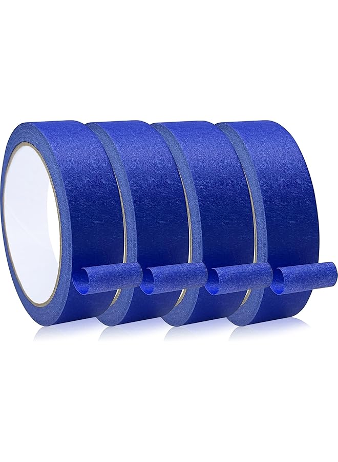 PROMASS promass Blue Painters Tape, Masking Tapes, Premium Painter's Tape, Adhesive Paint Tape for Wall Painting, DIY Artist Craft Arts, Decoration, Drafting, No Residue,Easy Removal, 4PCS  - Image 1