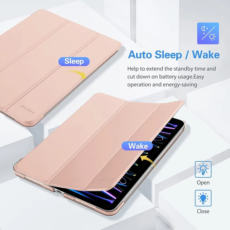 ESR Apple iPad Pro 11 Inch 2022 4th Generation A2435, A2761, A2762 Series Basic Smart Case with Horizontal Stand and Sleep Mode