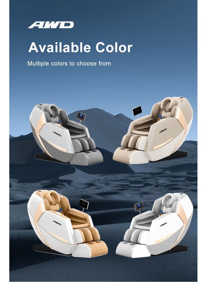 Massage Chair Full Body Massage Chair with 4D SL-Track Technology Zero Gravity 18 Auto Health Programs Intelligent Body Detection Wrapping Airbags Heating and Bluetooth Speakers