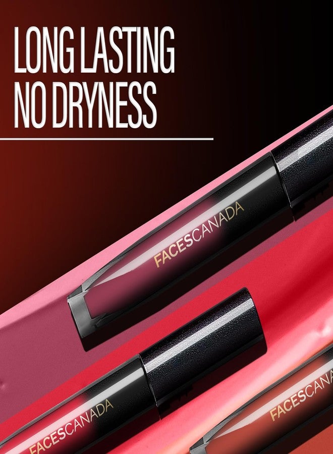 Facescanada FACES CANADA Comfy Silk Liquid Lipstick - Mysterious Pink 12, 3ml | Satin Matte HD Finish | Luxe Comfort | Longlasting | No Dryness | Smooth Texture | Mulberry Oil & Shea Butter For Plump Hydrated Lips - Image 3